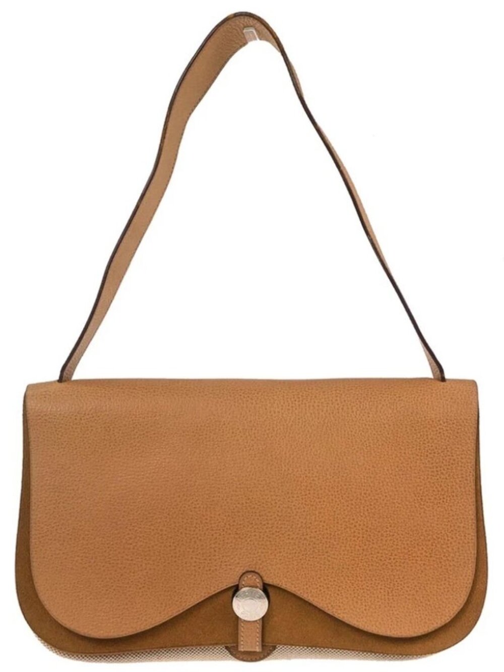 Hermes Natural Toile H Vache Liegee Sac Colorado MM Shoulder Bag J□I 135931